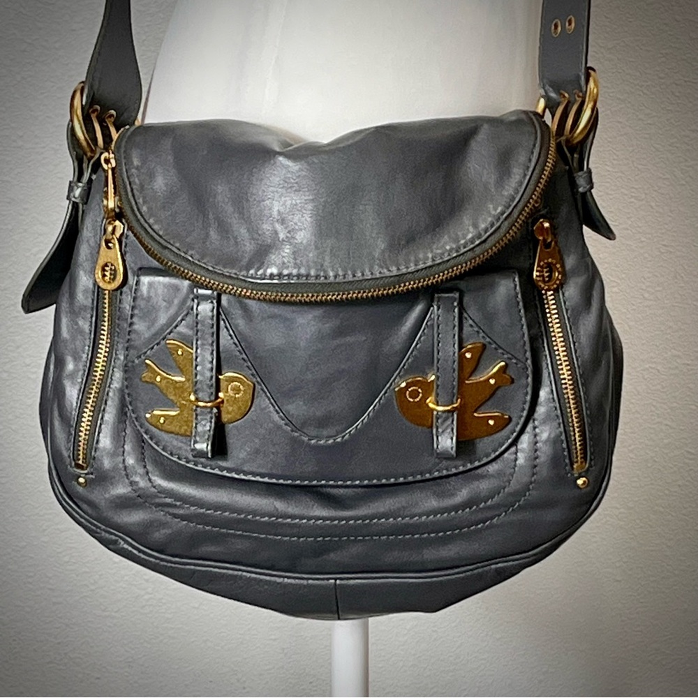Marc by Marc Jacob’s Q Groovee Bird Leather Hobo Crossbody | Vintage Rare Boho - Picture 15 of 15